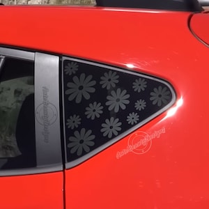 Fits 2024-2026 Subaru CrossTrek  Rear Side Window Daisy Floral Flowers Decal Sticker