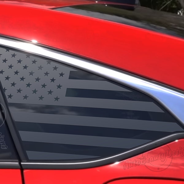 Fits 2018-2022 Honda Accord Rear Side Windows American Flag Decal Sticker
