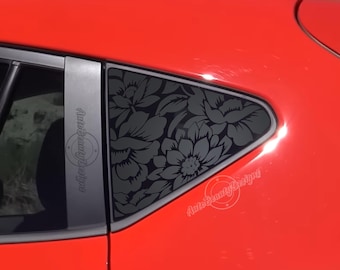 Fits 2024-2026 Subaru CrossTrek  Rear Side Window Floral Flowers Decal Sticker