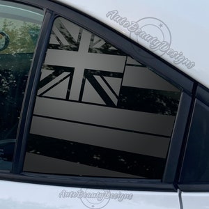 Fits 2020-2024 Toyota Corolla Rear Side Quarter Window Hawaiian Flag Decal Sticker