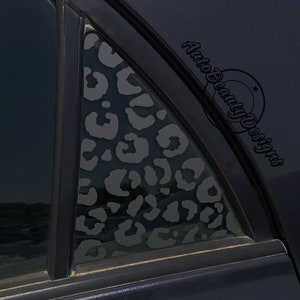 Fits 2009-2013 Toyota Corolla Rear Side Quarter Window Leopard Cheetah Print  Decal Sticker