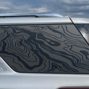 Fits 2018-2023 Chevrolet Traverse Rear Side Window Topographic Map Decal Sticker
