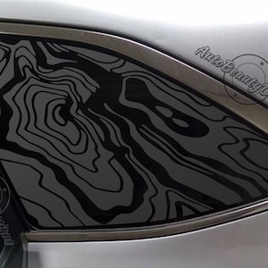Fits 2015-2019 Subaru Outback Rear Side Window Topographic Map Decal Sticker