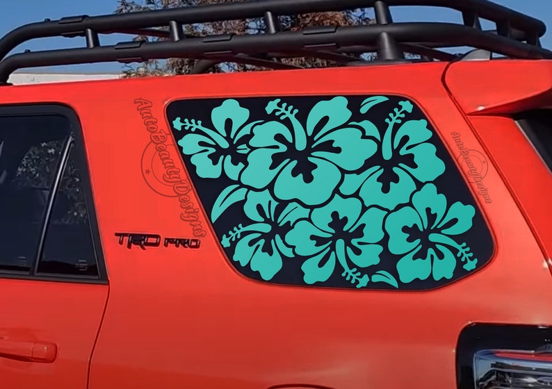 Fits 2010-2023 Toyota 4RUNNER Rear Side Windows Hibiscus - Etsy