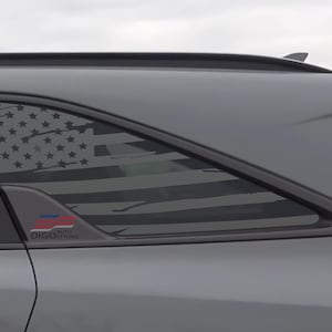 Fits 2021-2025 Kia Sorento Rear Side Window Distressed American Flag Decal Sticker