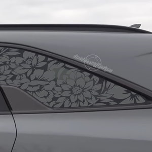 Fits 2021-2025 Kia Sorento Rear Side Window Floral Flowers Pattern Decal Sticker