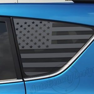 Fits 2013-2018 Toyota RAV4 Rear Side Window American Flag Decal Sticker