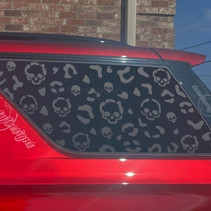 Fits 2021-2025 GMC Yukon Rear Side Window Skulls Leopard Cheetah Print Decal Sticker