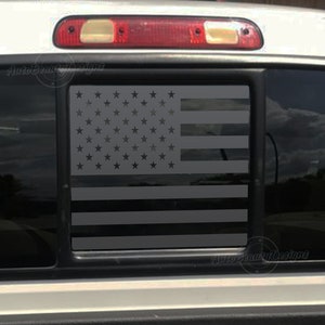 Fits 2007-2021 Toyota Tundra Rear Sliding Window American Flag Decal Sticker