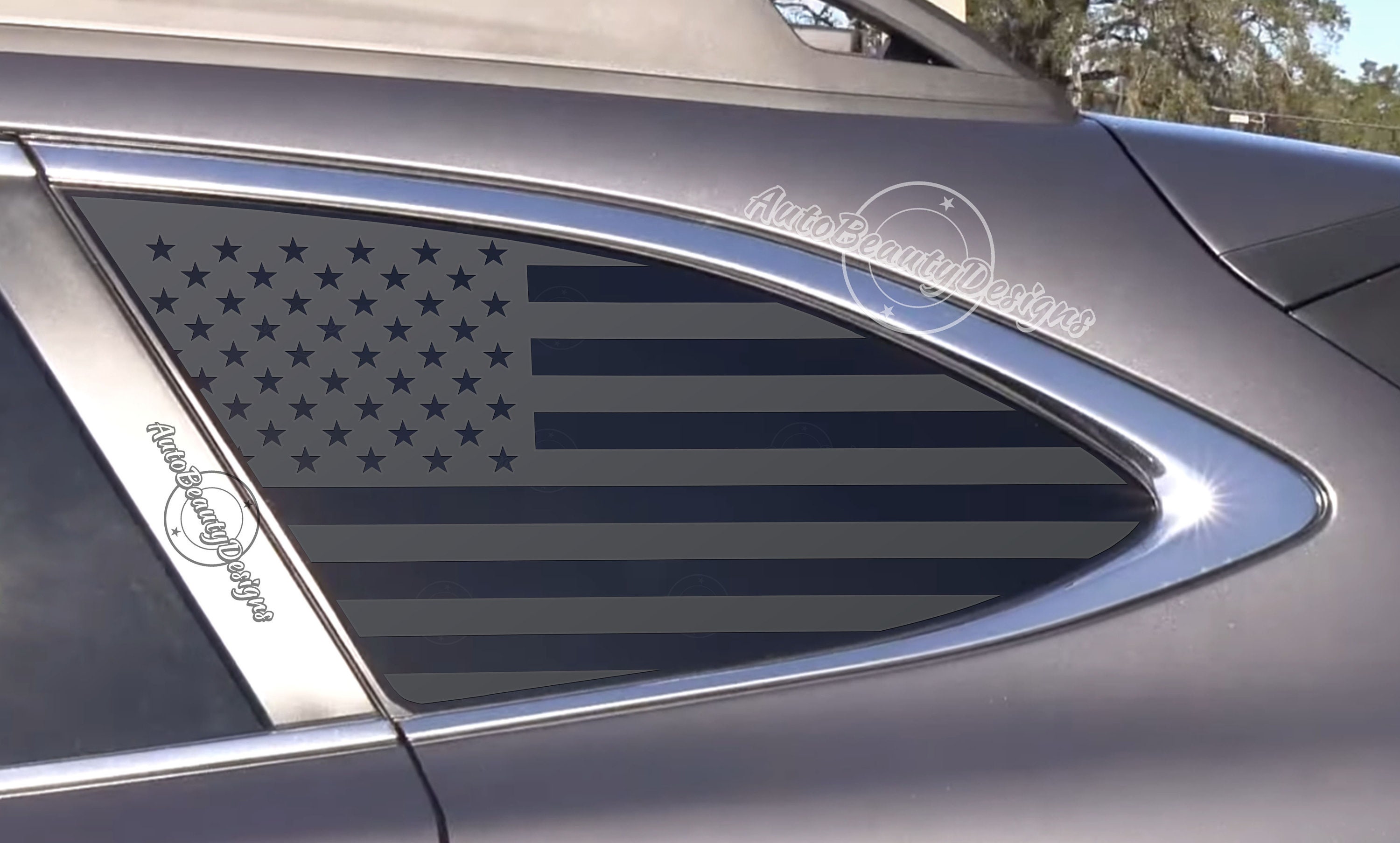 Fits 2020-2025 Subaru Outback Rear Side Window American Flag Decal Sticker