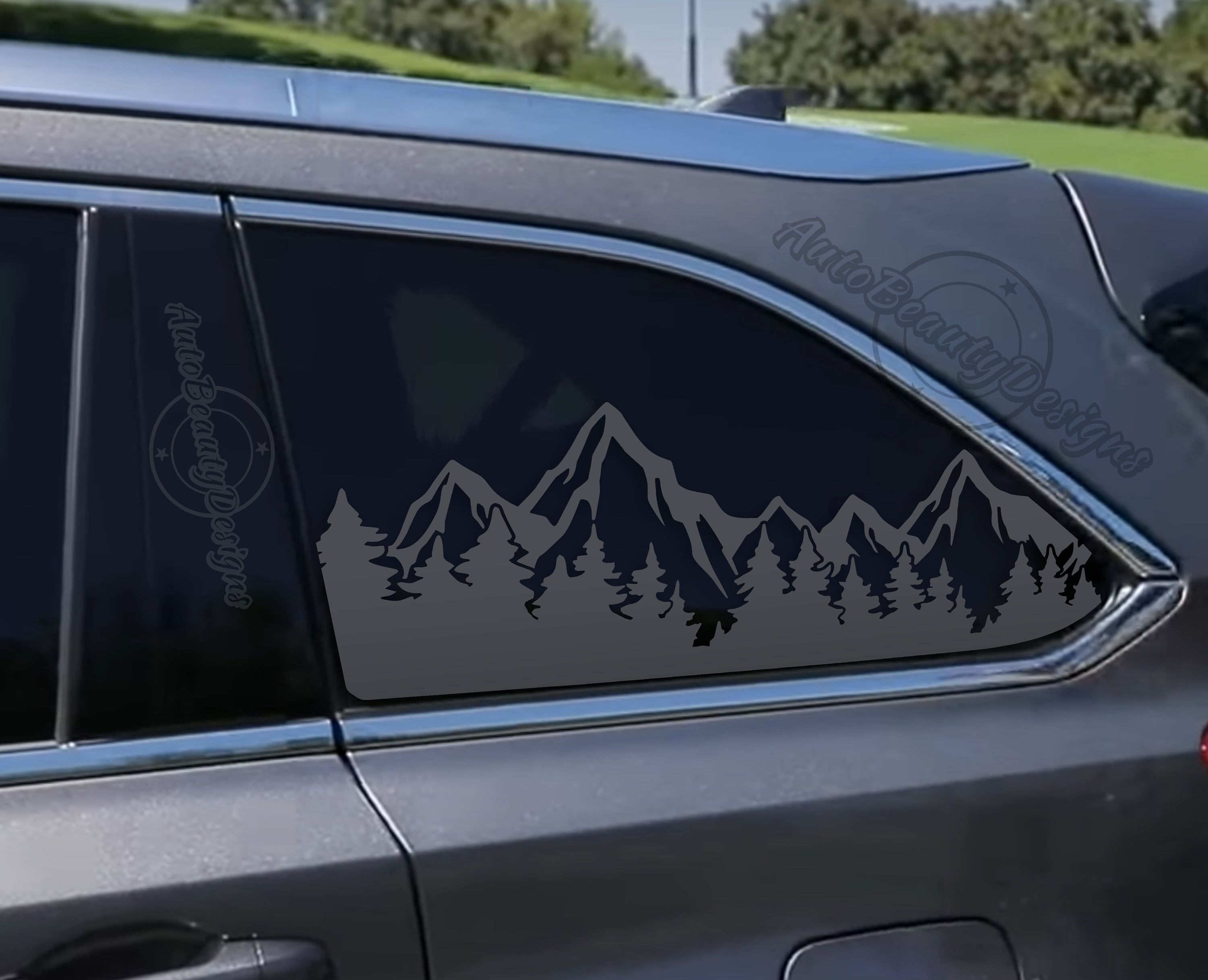 Fits 2014-2019 Toyota Highlander Rear Side Window Mountain Tree Outdoor ...