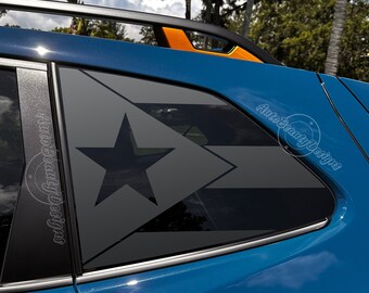 Fits 2019-2024 Subaru Forester Rear Side Window Puerto Rican Flag Decal Sticker