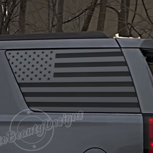Fits 2015-2020 Chevy Tahoe Rear Side Window American Flag Decal Sticker