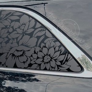 Fits 2016-2020 Kia Sorento Rear Side Window Floral Flowers Pattern Decal Sticker