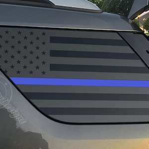 Fits 2011-2019 Ford Explorer Rear Side Window American Flag Blue Red Green Thin Line Decal Sticker
