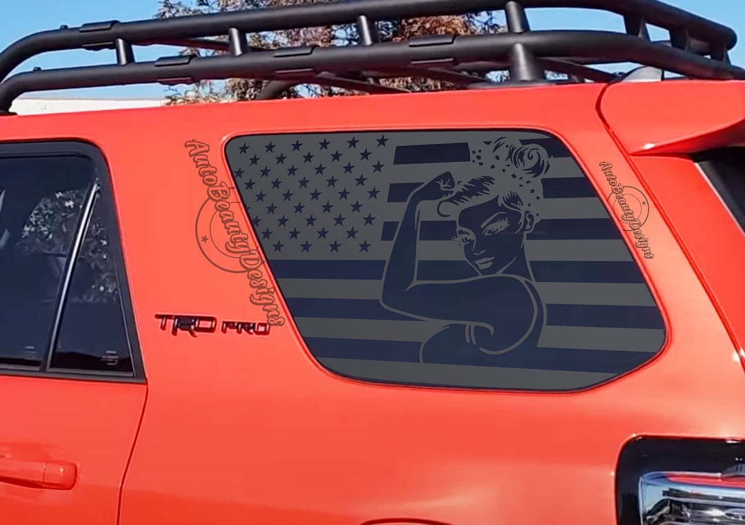 Fits 20102024 Toyota 4RUNNER Rear Side Windows Girl Power American