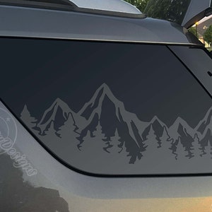 Fits 2011-2019 Ford Explorer Rear Side Window Mountain Tree Outdoor Decal Sticker