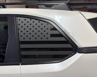 Fits 2025-2026 Subaru Forester Rear Side Window American Flag Decal Sticker