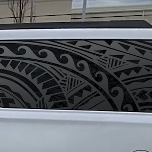 Fits 2015-2020 Chevy Suburban Rear Side Window Polynesian Tribal Decal Sticker