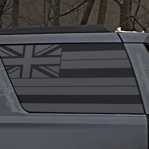 Fits 2015-2020 Chevy Tahoe Rear Side Window Hawaiian Flag Decal Sticker