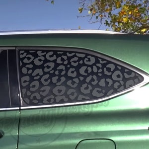 Fits 2020-2025 Toyota Highlander Rear Side Window Leopard Cheetah Print Decal Sticker