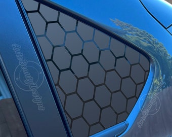 Fits 2018-2023 Subaru Impreza(Hatchback Only) Rear Side Window Honeycomb Decal Sticker