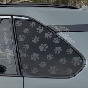 Fits 2019-2025 Toyota RAV4 Rear Side Window Paw Print Decal Sticker