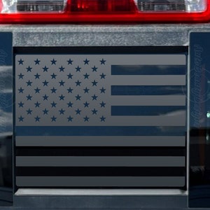 Fits 2015-2025 Chevy Colorado Rear Middle Sliding Window American Flag Decal Sticker