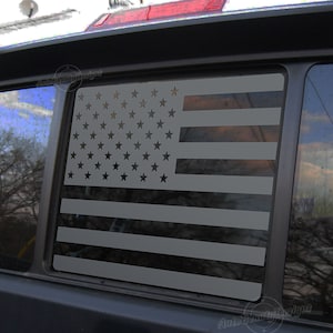 Fits 2006-2014 Honda Ridgeline Rear Middle Sliding Window American Flag Decal Sticker