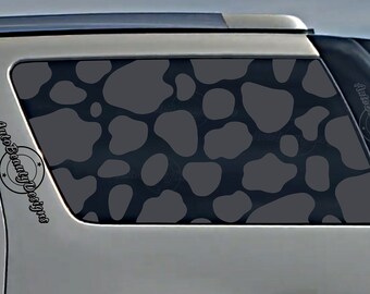 Fits 2007-2014 Chevy Tahoe Rear Side Window Cow Print Decal Sticker