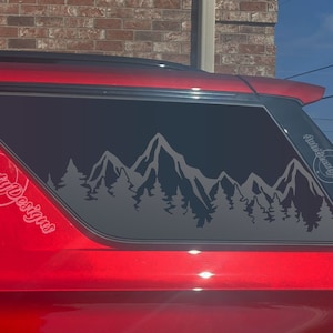 Fits 2021-2025 GMC Yukon Rear Side Window Mountain Tree Decal Sticker