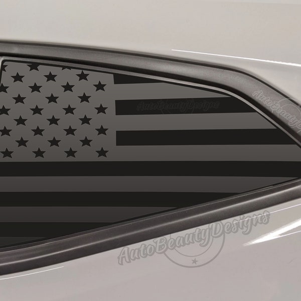 Fits 2016-2022 Chevrolet Camaro Rear Side Windows American Flag Decal Sticker