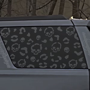 Fits 2015-2020 GMC Yukon Rear Side Window Skulls Leopard Cheetah Print Decal Sticker