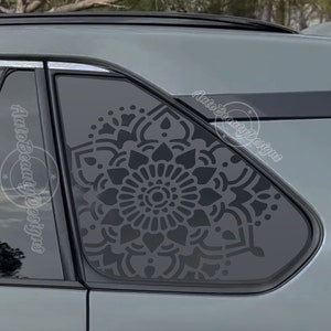 Fits 2019-2025 Toyota RAV4 Rear Side Window Mandala Decal Sticker