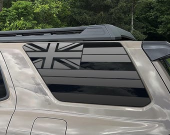 Fits 2025-2026 Toyota 4RUNNER Rear Side Window Hawaiian Flag Decal Sticker