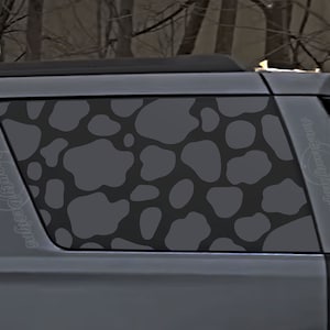 Fits 2015-2020 Chevy Tahoe Rear Side Window Cow Print Decal Sticker