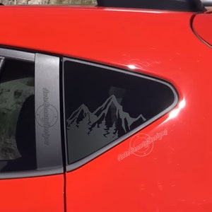 Fits 2024-2025 Subaru CrossTrek  Rear Side Window Mountain Tree Outdoor Decal Sticker