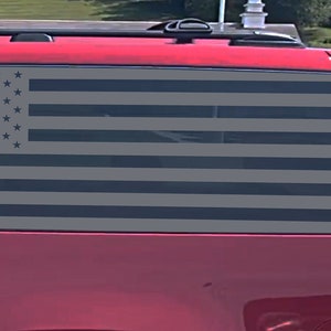 Fits 2007-2014 Chevy Suburban Rear Side Windows American Flag Decal Sticker