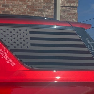Fits 2021-2025 Chevy Tahoe Rear Side Window American Flag Decal Sticker
