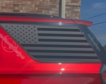 Fits 2021-2025 Chevy Tahoe Rear Side Window American Flag Decal Sticker