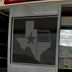 Fits 2013-2025 Nissan Frontier Rear Middle Sliding Window Shape of Texas Decal Sticker