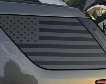 Fits 2011-2019 Ford Explorer Rear Side Window American Flag Decal Sticker