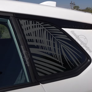 Fits 2020-2025 Toyota Corolla Cross Rear Side Window Palm Tree Leaves Decal Sticker