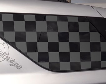 Fits 2020-2026 Ford Explorer Rear Side Window Checker Board Pattern Checkered Flag Decal Sticker