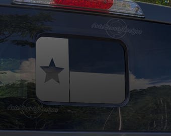 Fits 2018-2026 Ford Ranger Rear Middle Sliding Window Texas Flag Decal Sticker