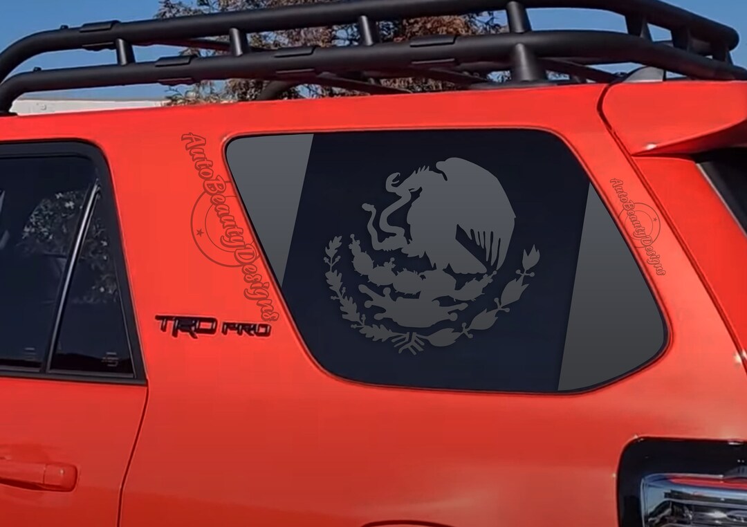 Fits 20102024 Toyota 4RUNNER Rear Side Windows Mexican Flag Decal