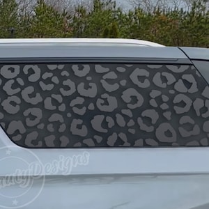 Fits 2021-2025 Chevy Suburban Rear Side Window Leopard Cheetah Print Decal Sticker
