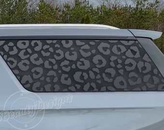 Fits 2021-2026 Chevy Suburban Rear Side Window Leopard Cheetah Print Decal Sticker