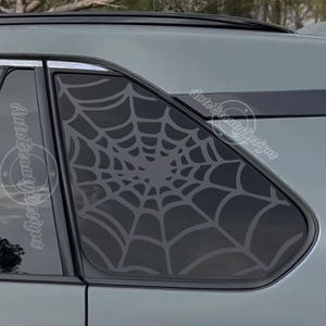 Fits 2019-2025 Toyota RAV4 Rear Side Window Spider Web Decal Sticker