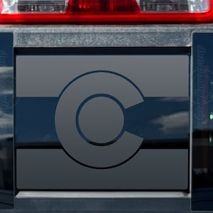 Fits 2015-2025 Chevy Colorado Rear Middle Sliding Window Colorado State Flag Decal Sticker
